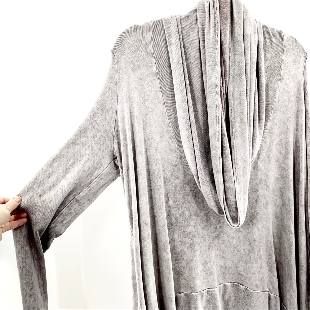Blue Life Gray Acid Wash Oversized Cowl Neck Top - Picture 5 of 8